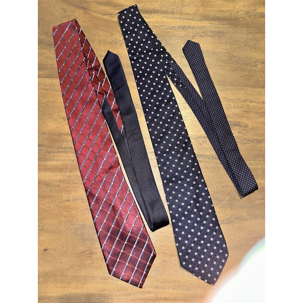 Tommy Hilfiger Ties 2 All Silk 1 Made In USA 1 Made In China